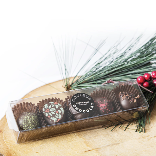 5 Valrhônal Grands Crus Chocolate Truffles - Couleur chocolat 
