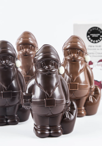 Père Noël en chocolat (chocolat noir) - Couleur Chocolat 70g 