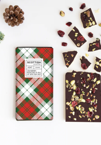 Cranberry, Pistachio & Sea Salt Chocolate Bar - Quirky Chocolate 100g 
