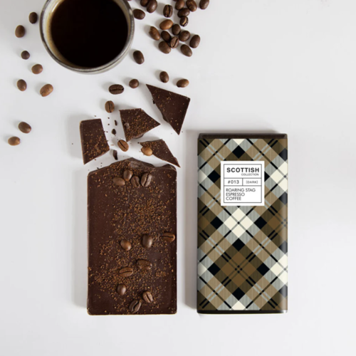 Tablette de chocolat au café espresso Roaring Stag - Quirky Chocolate 100g 