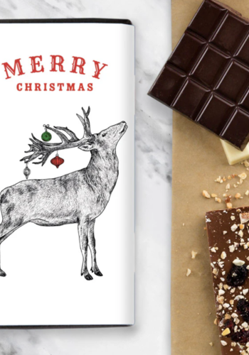 Handsome Stag Christmas Chocolate - Quirky Chocolate 100g 