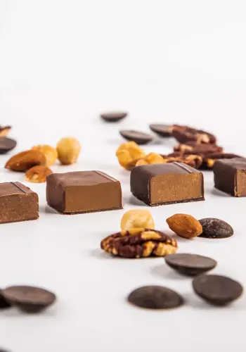 Chocolat 4 morceaux pralinés Valrhona Noël - Couleur chocolat 
