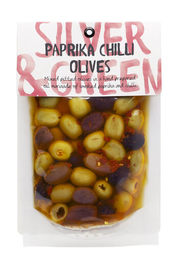 Olives au paprika et piment - Silver & Green 220g 