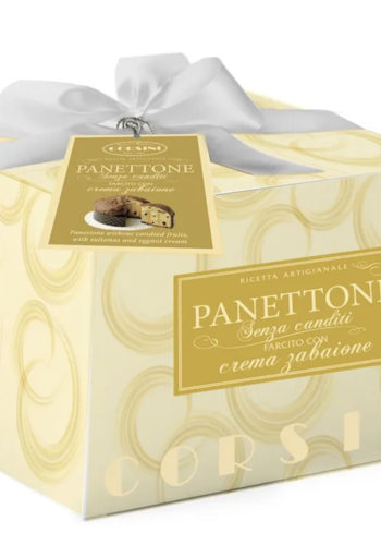 Panettone à la crème Sabayon (sans fruits confits) - Corsini 1kg 