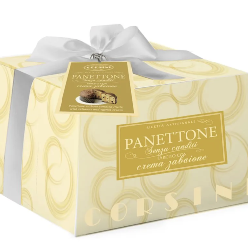 Panettone without candied fruits with sultanas and eggnot cream - Corsini 1kg 
