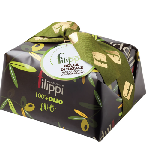 Panettone 100% huile d'olive et chocolat - Fillippi 1kg 