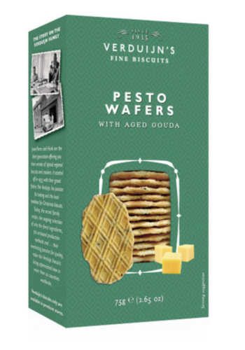 Craquelin style gaufrette au pesto et gouda vieilli  - Verdujn's Fine Biscuit 75g 