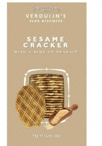 Craquelins style gaufrettes au sésame et sel de mer - Verdujn's Fine Biscuit 75g 