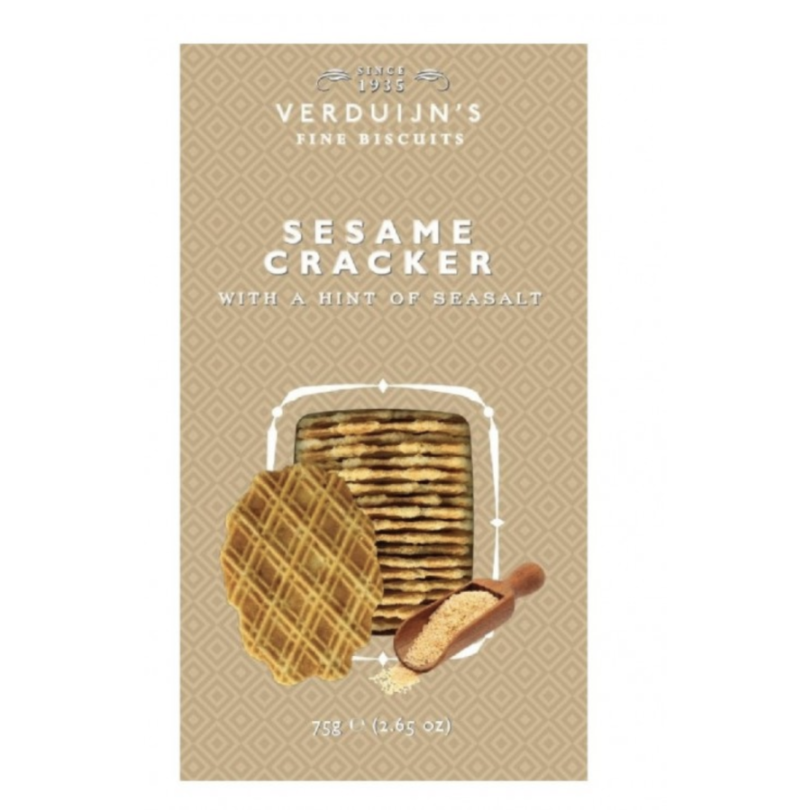 Sesame Cracker with a hint of Seasalt - Verdujn's Fine Biscuit 75g