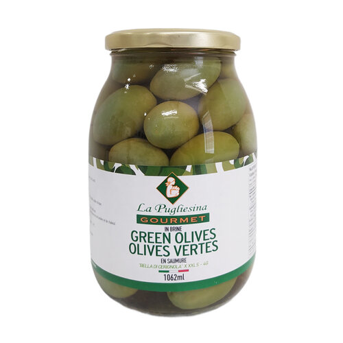 Olives Cerignola saumure - La Pugliestina 1062ml 