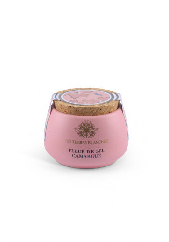Salt flower from Camargue pink pot - Les Terres Blanches 80g 
