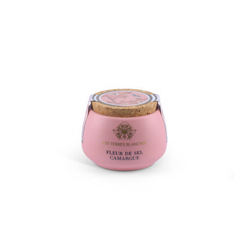 Salt flower from Camargue pink pot - Les Terres Blanches 80g 