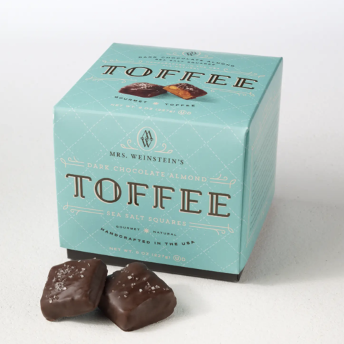 Carrés de chocolat au caramel, amande et sel de mer - Mrs Weinstein 227g 