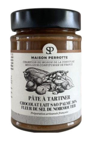 Sao Palmé 36% Milk Chocolate Spread Fleur de sel de Noirmoutier - Maison Perrotte 250g 