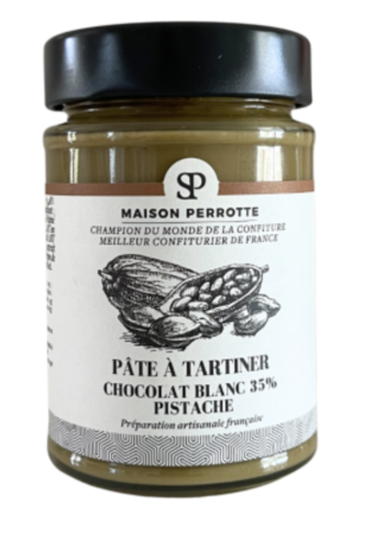 35% white chocolate and pistachio spread - Maison Perrotte 250g 