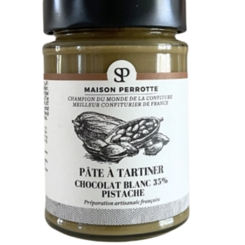 35% white chocolate and pistachio spread - Maison Perrotte 250g 