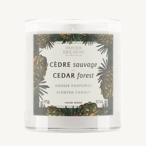 Cedar Forest Scented Candle - Panier des sens 275g 