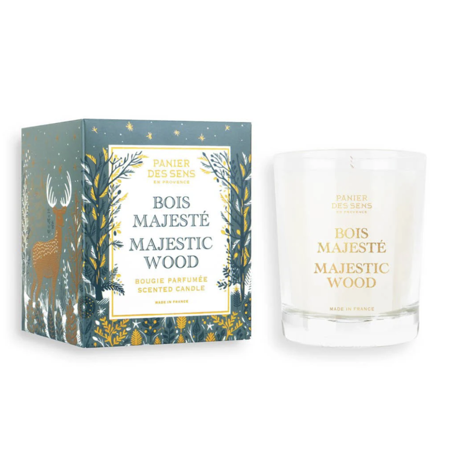 Majestic Wood Scented Candle - Panier des Sens 180g