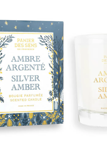 Silver Amber Scented Candle - Panier des Sens 180g 