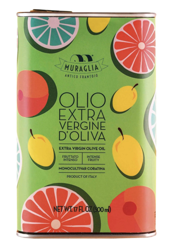 Extra virgin olive oil (Cans Mediterranean fruits Coratina - green) - Muraglia 500ml 