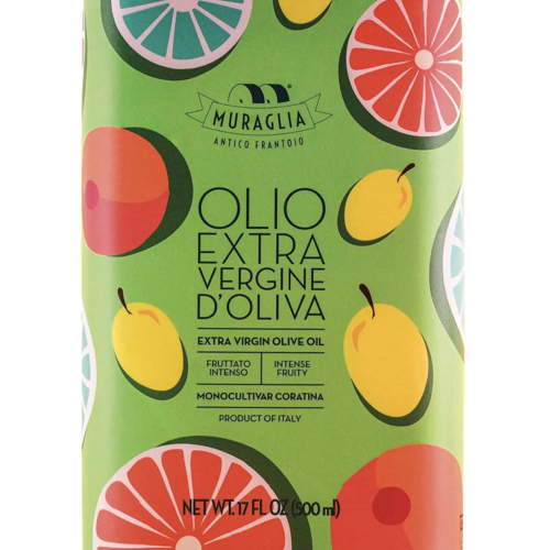 Extra virgin olive oil (Cans Mediterranean fruits Coratina - green) - Muraglia 500ml 
