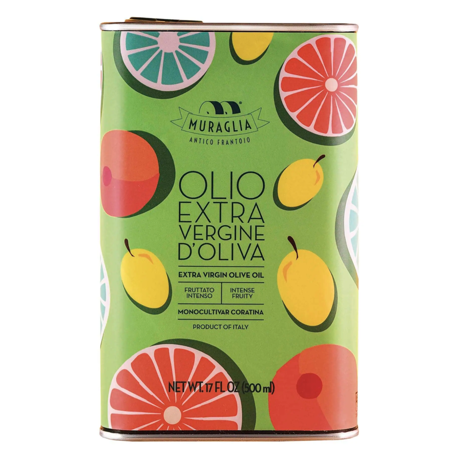 Extra virgin olive oil (Cans Mediterranean fruits Coratina - green) - Muraglia 500ml