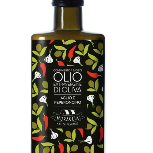 Huile d'olive extra vierge aromatisée à l’ail et au piment - Muraglia 200ml 