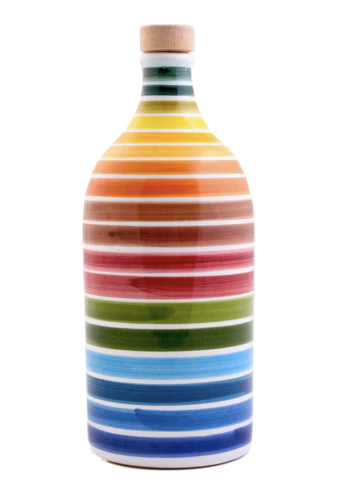 Huile d'olive extra vierge (Bouteille en céramique arc-en-ciel) - Muraglia 500 ml 