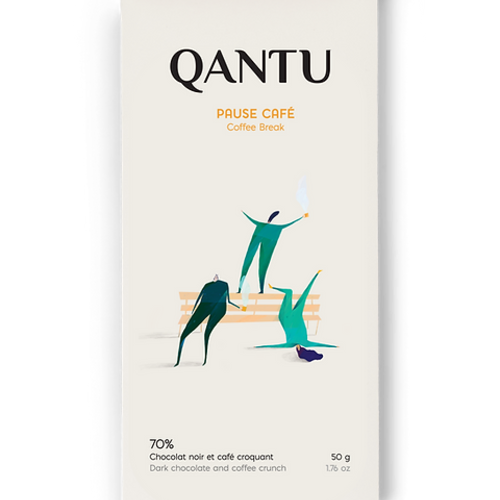 Tablette de Chocolat noir 70% « Pause café » - Qantu 50g 