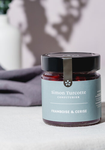 Raspberry and wild cherry jam - Simon Turcotte 212 ml 