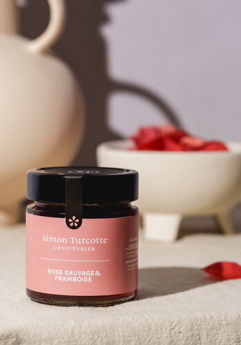 Jam with rose jelly and wild raspberry - Simon Turcotte 212 ml 