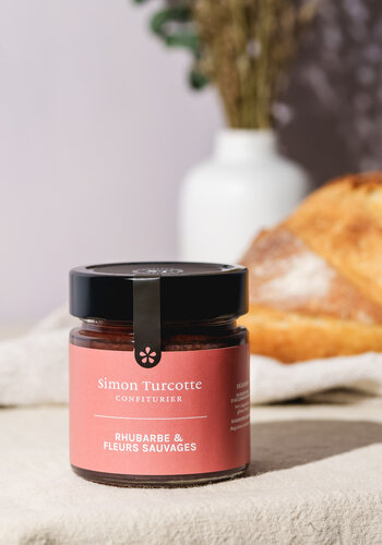 Rhubarb and wildflower jam - Simon Turcotte 212 ml 
