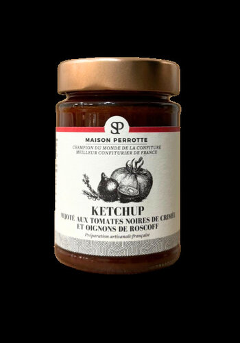 Ketchup mijoté aux tomates de Crimée et oignons de Roscoff - Maison Perrotte 210g 