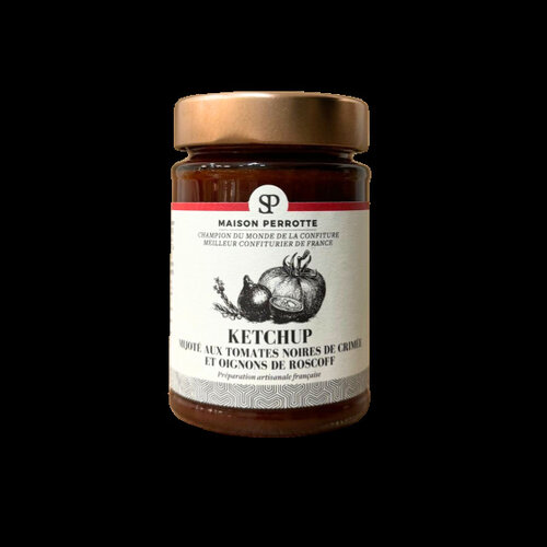 Ketchup mijoté aux tomates de Crimée et oignons de Roscoff - Maison Perrotte 210g 