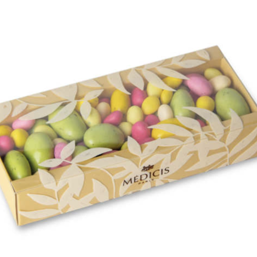 Assorted box of small fruit eggs and almond pebbles - Médicis 200g 