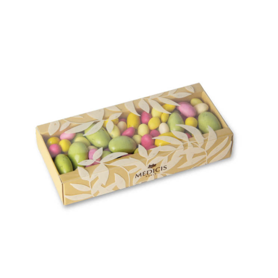 Boîte assortiments petits oeufs aux fruits et galets aux amandes - Médicis 200g