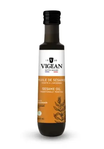 Huile de sésame toaté à l'ancienne - Vigean 250mL 