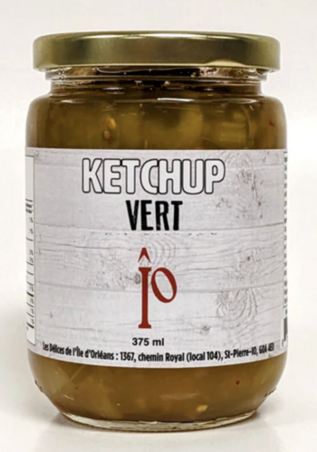 Ketchup vert - Délices de l'Île d'Orléans 375 ml 