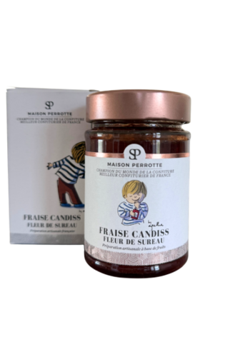 Confiture fraise Candis Fleur de Sureau - Maison Perrotte 210g 