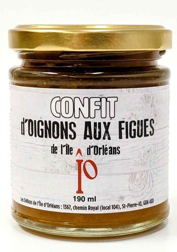 Confit d'oignons aux figues 190 ml |Délices de l'Île d'Orléans 