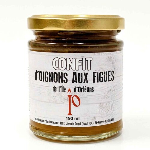 Confit d'oignons aux figues 190 ml |Délices de l'Île d'Orléans 