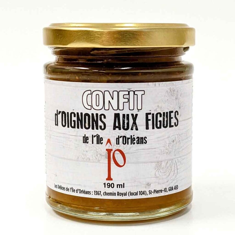 Confit d'oignons aux figues 190 ml |Délices de l'Île d'Orléans