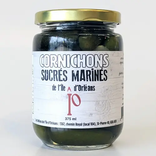 Sweet Pickled Gherkins | Delights of Île d'Orléans | 375 ml 