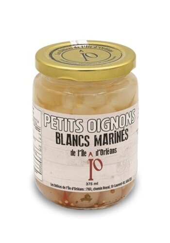 Petits oignons blancs marinés | Délices de l'Île d'Orléans | 375ml 