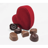 Velvet box filled with chocolate (6 pieces) - Couleur Chocolat 60g