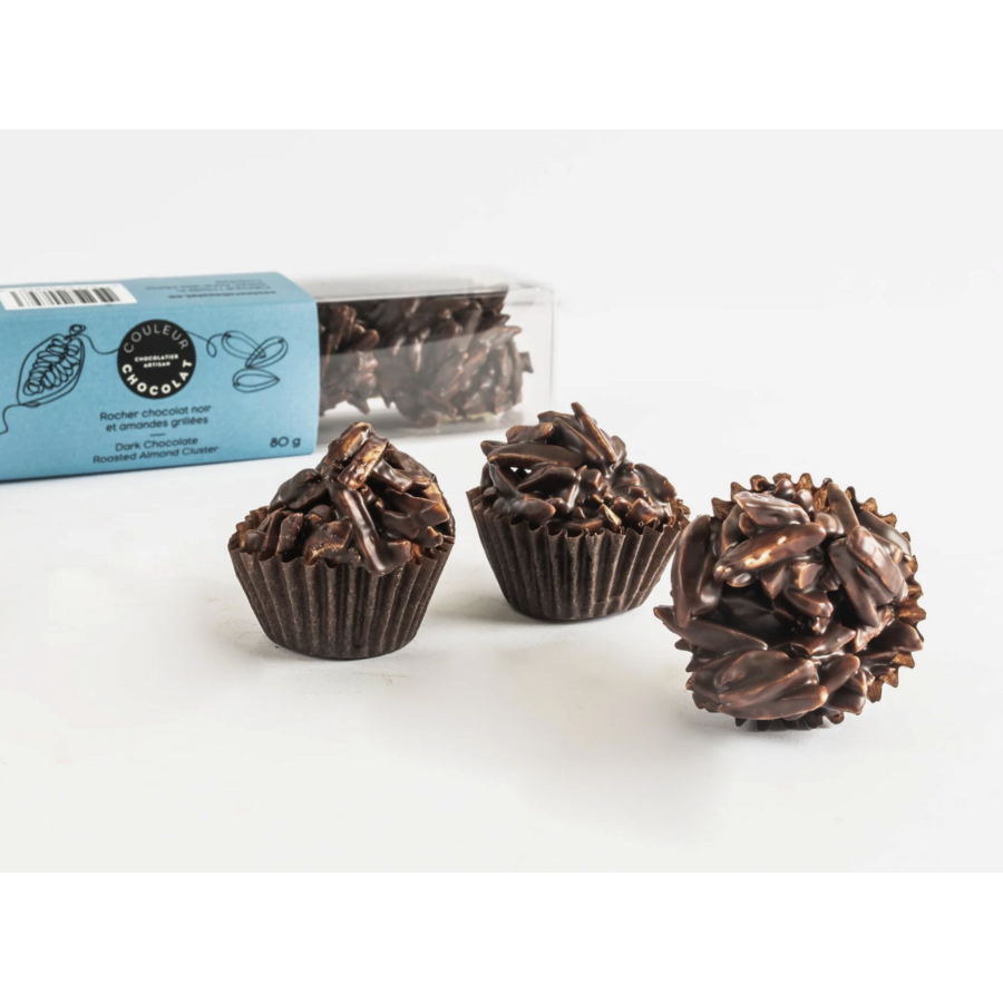 White chocolate rock with roasted almonds, cherries and lemon - Couleur Chocolat 80g