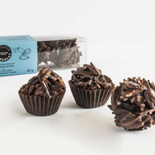 Rocher chocolat noir et amandes - Couleur Chocolat 80g 