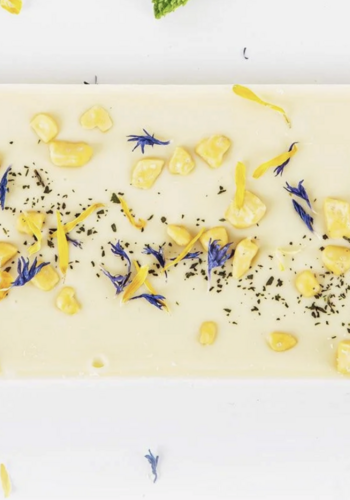 Tablette chocolat blanc, passion et menthe sauvage  - Couleur Chocolat 90g 