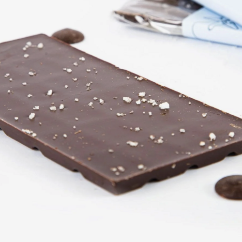 Tablette chocolat noir 58% et fleur de sel - Couleur Chocolat 75g 