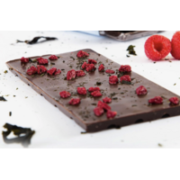 Tablette chocolat noir, framboise et algues nori - Couleur Chocolat 75g